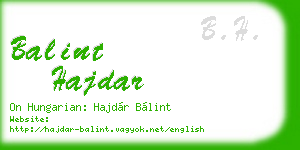 balint hajdar business card